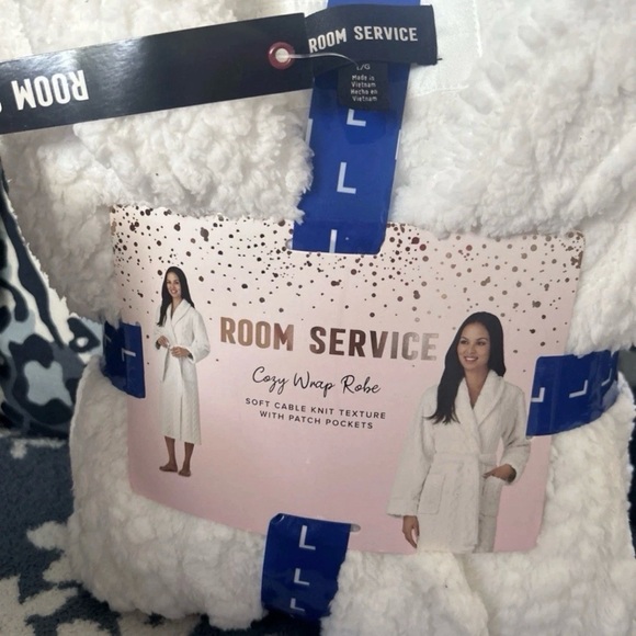 Room Service Other - Room Service Cozy White Wrap Robe